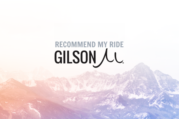 Mountains and Gilson snow logo